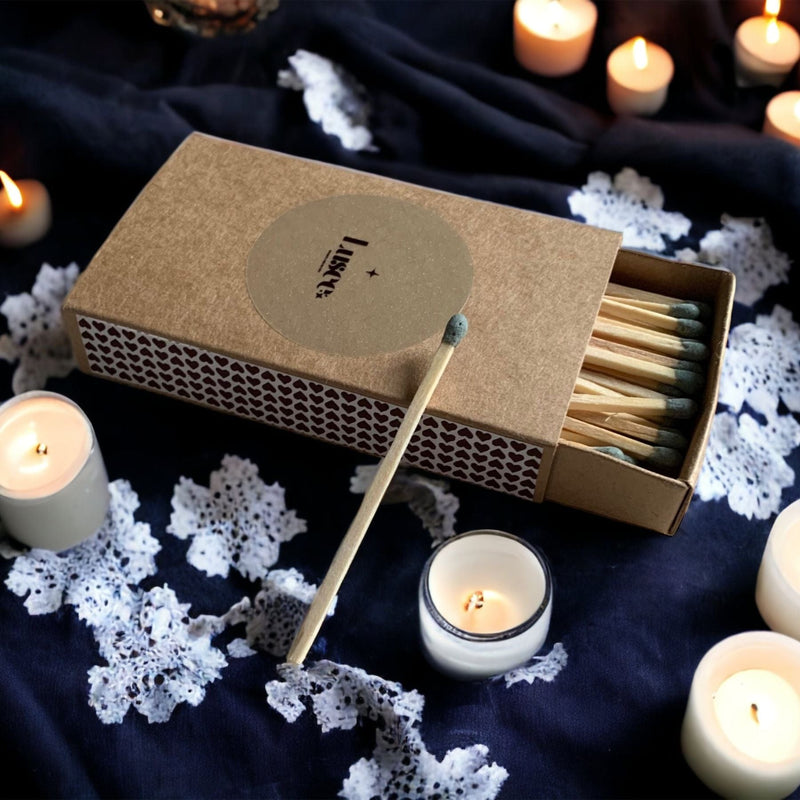 boîte d'allumettes qualité supérieur bois de pin pour bougies