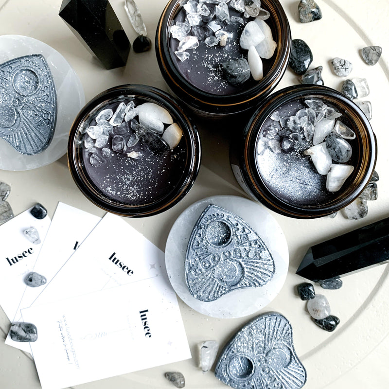 Bougie Parfumée En Forme De Lune - Cire De Soja Main - Mini Bougie Déco (Blanc)