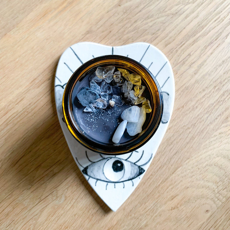 Coupelle Ouija en céramique pour faire brûler son encens - Céramique française